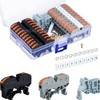 JANDECCN DIN Rail Terminal Blocks Kit, 20pcs Universal Compact Wire