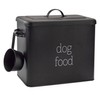 AuldHome Design Retro Dog Food Canister (Black); Modern Farmhouse Style