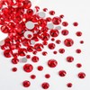 Beadsland Rhinestones for Makeup,8 Sizes 2500pcs Light Red Flatback Rhinestones