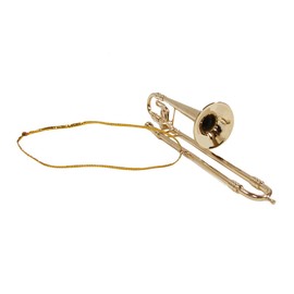 Treasure Gurus Miniature Trombone Realisitc Musical Instrument Ornament