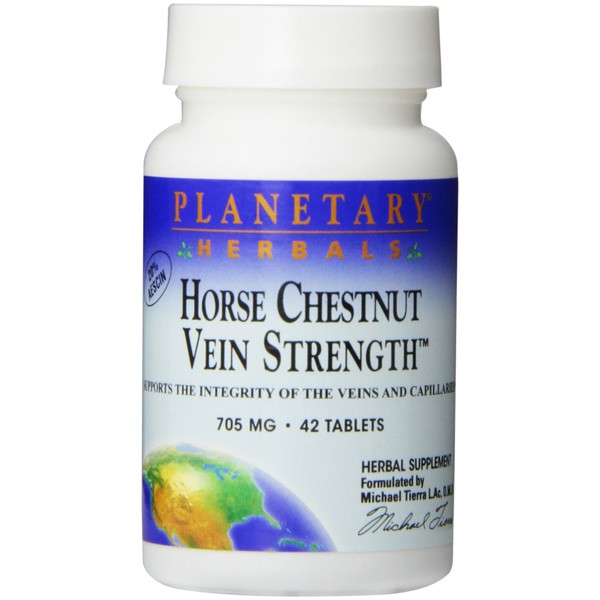 Planetary Herbals Horse Chestnut Vein Strength Tablets, 42 Count