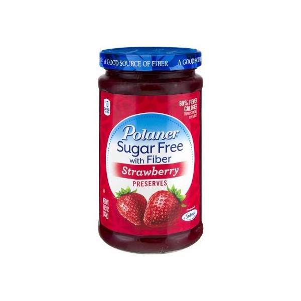 Polaner Strawberry, Sugar Free With Fiber Preserves, 13.5oz