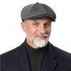 LIERYS Ventano Patchwork Flat Cap - Stylish Peaked Cap -