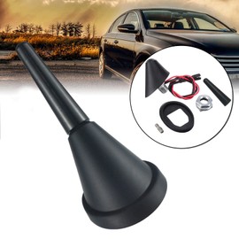 FanPaYY Car Antenna 3 cm + Antenna Base, Antenna AM FM Radio Roof Antenna Short Rod Antenna Socket Raku 2 Socket Amplifier 16 V Set Fit for Universal Vehicles