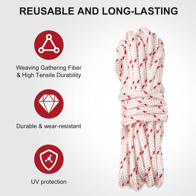 HAOIOKSC 3 Pcs Premium Starter Rope High tensile Strength, Pull