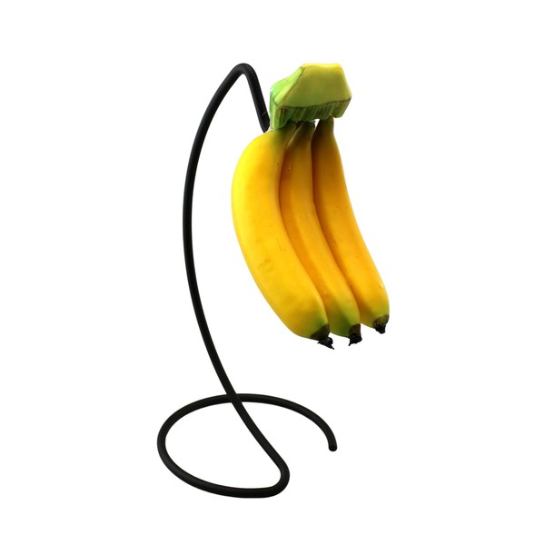 Soporte para árbol de plátano, madura la fruta de manera uniforme evita moretones y estropear metal, color negro mate