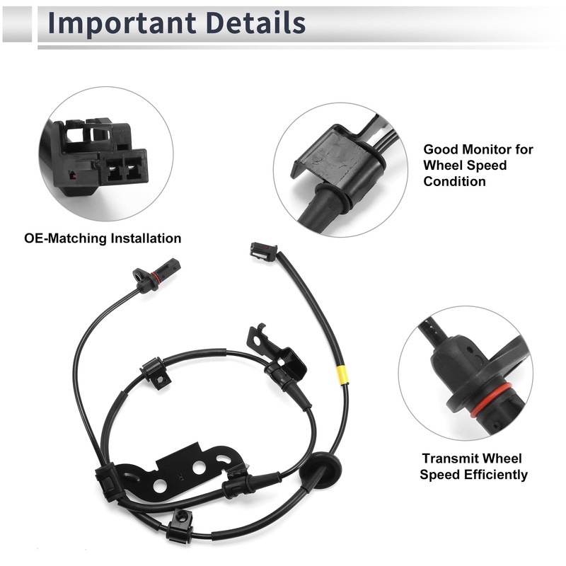 X AUTOHAUX ABS Wheel Speed Sensor Rear Right ABS Sensor