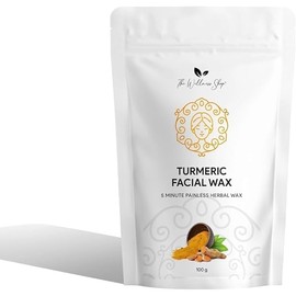 Turmeric Facial Wax Powder - 5 min Painless Natural Face Hair Removal Waxing Powder - Easy to use at home - No chemicals - No Irritation - No Skin rashes - 100g