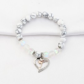 FUSTMW Boxing Necklace Bracelet Boxing Jewelry Gifts for Women Girls Boxing Gifts for Boxer Boxing Lover Gift Boxing Fan Gift, Copper, Cubic Zirconia