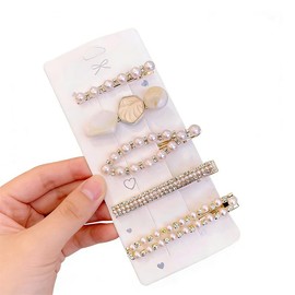 Dengujd Pearl Hair Clip, Hair Accessory, Hair Pin Set, Pearl, Hair Pin, Stylish, Girls, Hair Clip, Glittering Pin, Bangs, Hair Ornament, Patch Closure, Hair, Cute, Fashionable, Wedding, Graduation