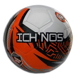 ICHNOS Snazzer Junior size football ball (White, Orange, Black, Silver, 4 (AGE 9-14))