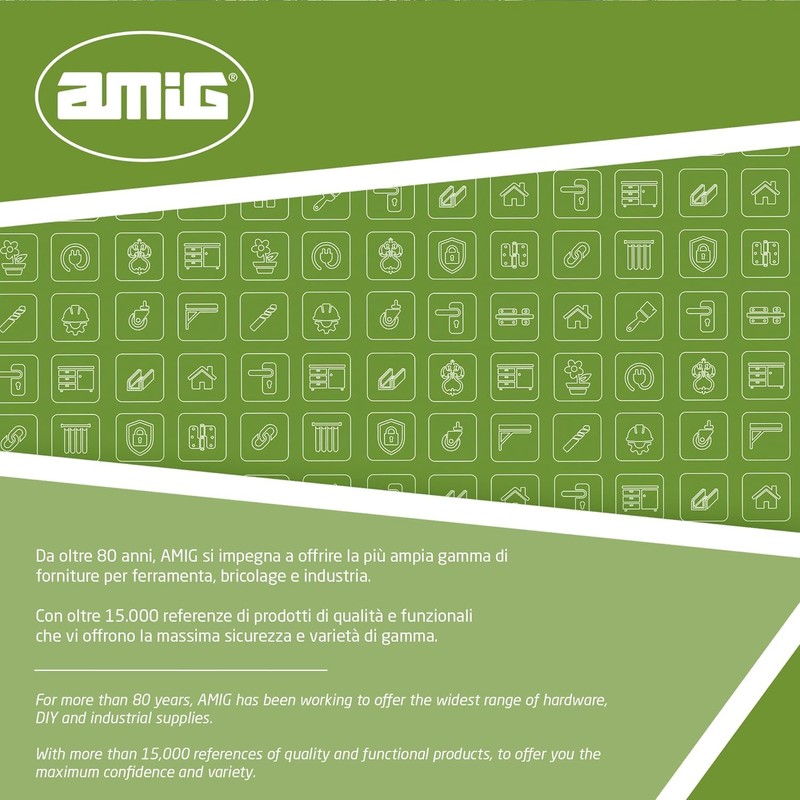 Amig - Pack of 2 Door Stops for Hinge Hanging