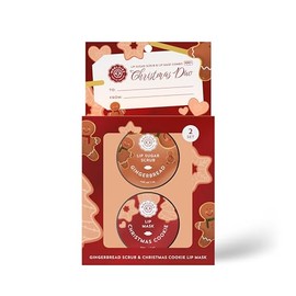 Overnight Lip Mask + Lip Sugar Scrub Lip Care Duo | For Exfoliating & Smoothing Lips - 1 Ounce (Christmas Duo)