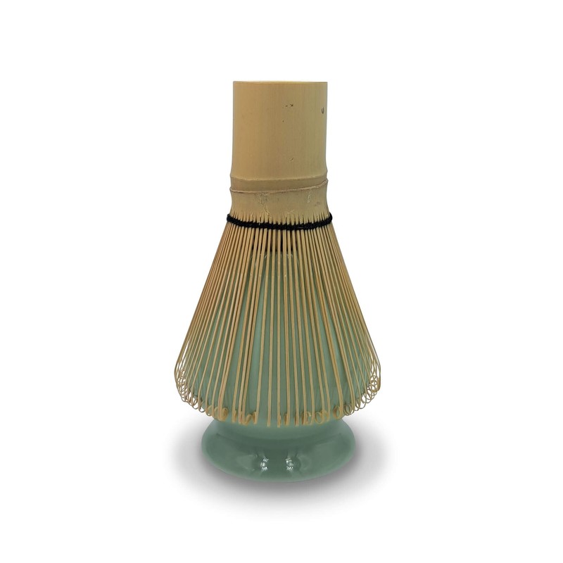 MATCHA PASSION Broom Holder Kusenaoshi Green Ceramic for Japanese Tea