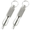 Lotsdonxia 2 Pcs Stainless Steel Valve Core Removal Tool Keychain