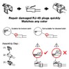 Construct Pro RJ-45 Fácil Plug para reparación de Cat5e y