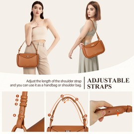 RAINSMORE Purses for Women Waterproof Leather for Women with Ribbons Shoulder Bag Suitable for Daily Shopping