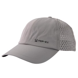 TOP-EX Running Baseball Caps Hats for Men Summer UPF50+ UV Protection Packable Big Head Waterproof Golf Workout Gym XX-Large X-Large XXL XL Grey