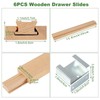 LANIAKEA 6PCS Wood Drawer Slide 13.8 Inches Wooden Drawer Slides