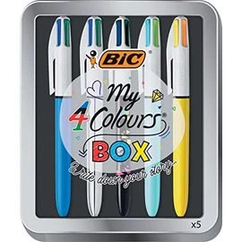 BIC - Case with 4 Ballpoint Pens, 4 Colours, Collection Box - 5% in Books