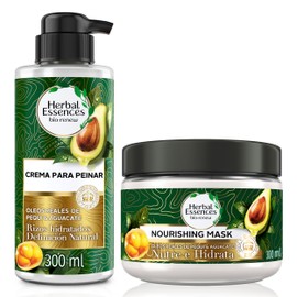 Herbal Essences BioRenew Pequi  Aguacate, Kit Mascarilla Intensiva 300ml, Crema para peinar 300ml