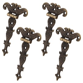 Cionyce 4Pcs Tee-Strap Hinges Heavy Duty Hinges Hardware Antique Bronze Decorative Hinges for Barn Door,Gate with Screws (4.33" *2.75")