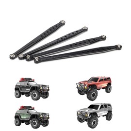RCAWD Lower Suspension Links Set 4pcs for RedCat 1/10 Everest Gen7 Pro/Sport RC Crawler Links Rod Aluminum Linkage Rod Arm Set Upgrade Part Black