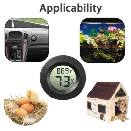thermometer Hygrometer Mini Digital thermometer Hygrometer digital mini for humidor Indoor Outdoor LCD - 4 Pack