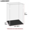 LANSCOERY Acrylic Display Case, Assemble Showcase Display Box for Collectibles,