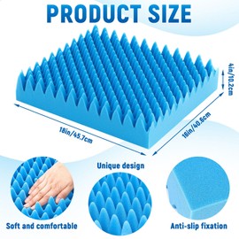 Geiserailie 1 Pcs Egg Foam Pad Eggs Chair Cushion to Relieve Back Foam Christmas Seat Cushion Chair Accessories Pad for Office Recliner Wheelchair Home Car (Egg,Blue)