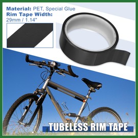 Motoforti Width 29mm Length 10m Tubeless Rim Tape Bike Rim Strip Tape Black Long-lasting