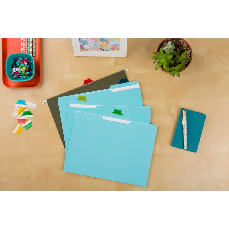 Avery Insertable Self-Adhesive Tabs with Printable Inserts, 1", Permanent Adhesive,
