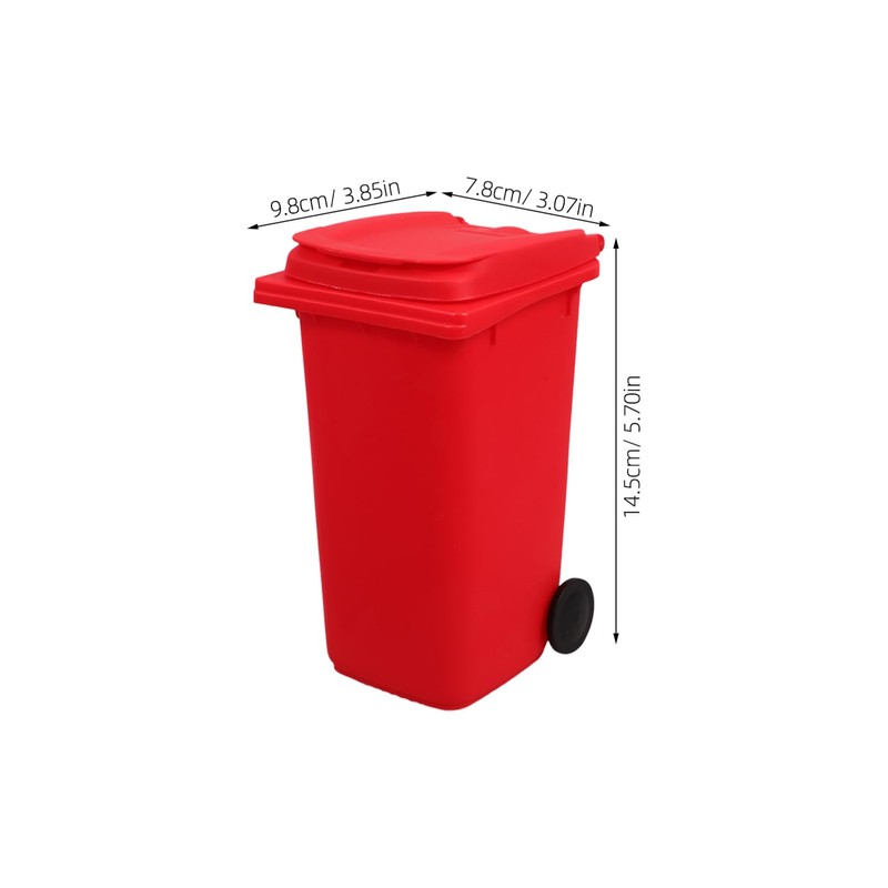TEHAUX 4pcs Mini Trash Can Pencil Holder Desktop Garbage Bins