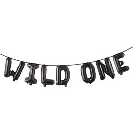 Wild One Black Letter Balloons | Cheers Balloons | Baby Shower Party Decor, Baby Banner, Gender Reveal, Baby Balloons, Choose From Gold, Rose Gold & Silver (Gold) (Black)