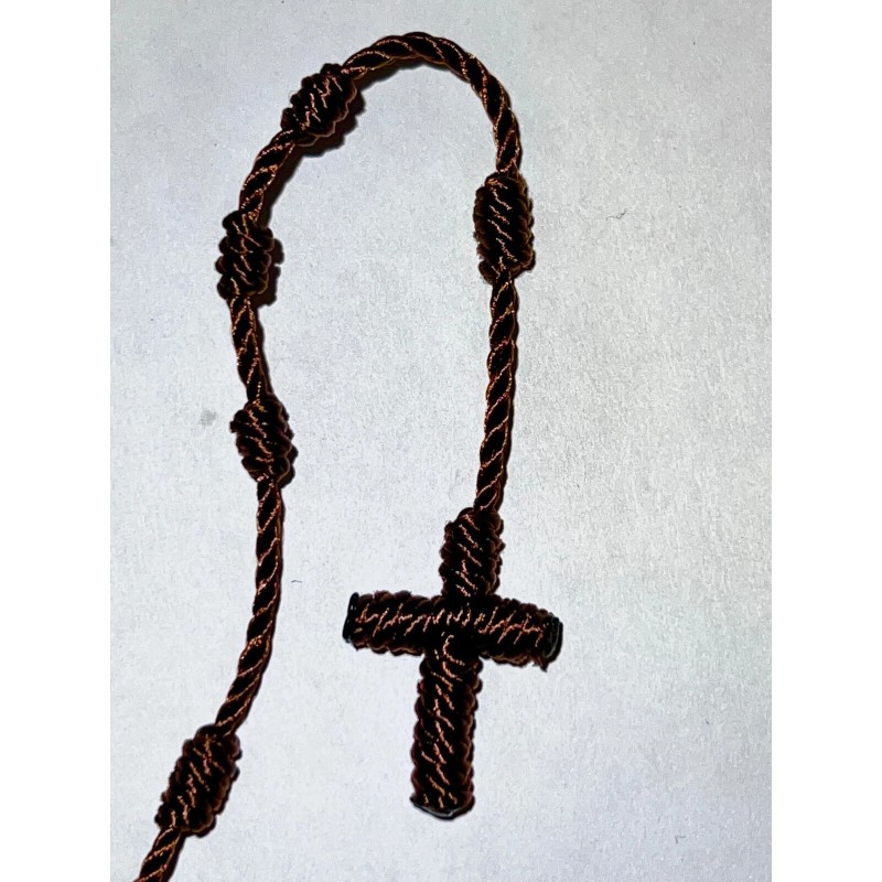 Knotted Rosary - 100% Nylon Thread - Brown