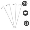 KOMBIUDA 20pcs Heavy Duty Iron Tent Stakes for Camping Awnings