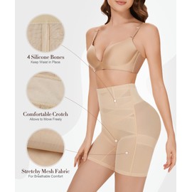 GYDEK Shapewear Tummy Control Shorts - High Waisted Body Shaper Underwear Thigh Slimmer Panties Waist Trainer Girdle Panty
