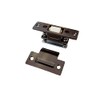 QCAA Heavy Duty Solid Brass Adjustable Silent Roller Catch, Brushed