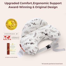 Momcozy Innovative Safety Guard Nursing Pillow for Breastfeeding- Wider Feeding Pillows for More Support for Mom & Baby- Easier Nursing & Hand Free- Fit for All, Removable Cotton Cover