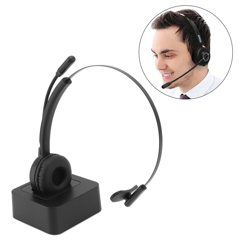 Call Center Headset Noise Cancelling Comfortable Adjustable Bluetooth Headset with