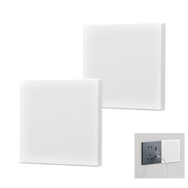 HENGBIRD Pack of 2 Flush-Mounted Blanking Covers 8.6 x 8.6 cm Sockets Cover Sockets Blind Cover for Unused Sockets or Switches White