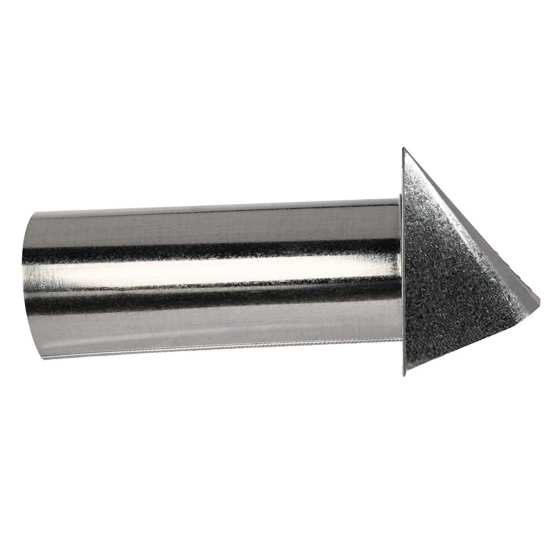 Deflecto Dryer Vent, Wide Mouth Galvanized Vent Hood with Pipe,