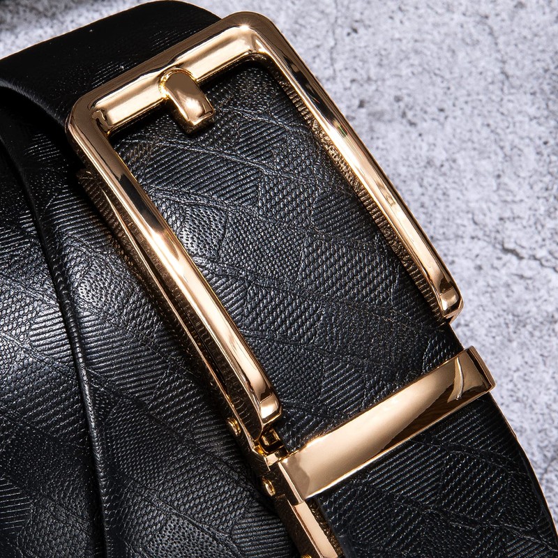 Barry.Wang Mens Ratchet Belt Christmas gift Designer Buckle with Colorful