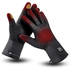 Heated Glove Liners for Men Women, Rechargeable Battery Electric Heated Gloves, Winter Warm Glove Liners for Arthritis Raynaud, Thin Gloves Riding Ski Snowboarding Hiking Cycling