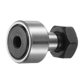 sourcing map Cam Follower Track Runner Bearings CF10/KR22 PPX Chrome Steel Needle Roller Stud Track Bearing, 22mm Roller Dia, M10 Stud Type for Machine Tool Guide Rail, (Hexagon Socket)