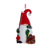 The Bridge Collection Gnome Fisherman Ornament - Santa Claus Holding