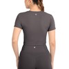 YITTY Active Women's Ultraluxe Essential Crop Tee, Athleisure, 4-Way-Stretch, Onyx,