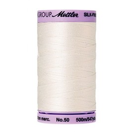 Mettler Silk-Finish Solid Cotton Thread, 547 yd/500m, Candlewick