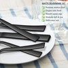 Herogo 46-Piece Matte Black Silverware Set with Serving Utensils, Stainless