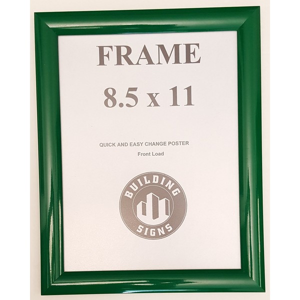 Green Snap Poster Frame/Picture Frame/Notice Frame 8.5 x 11 Front
